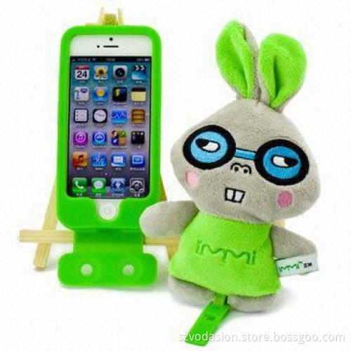 High quality soft plush case for iPhone 5 with silicon cover